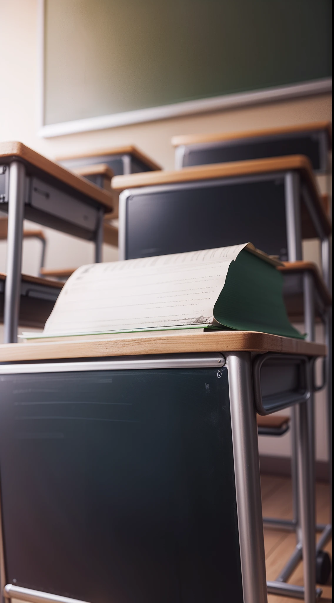 Classroom,blackboards,Close-up view of the podium
