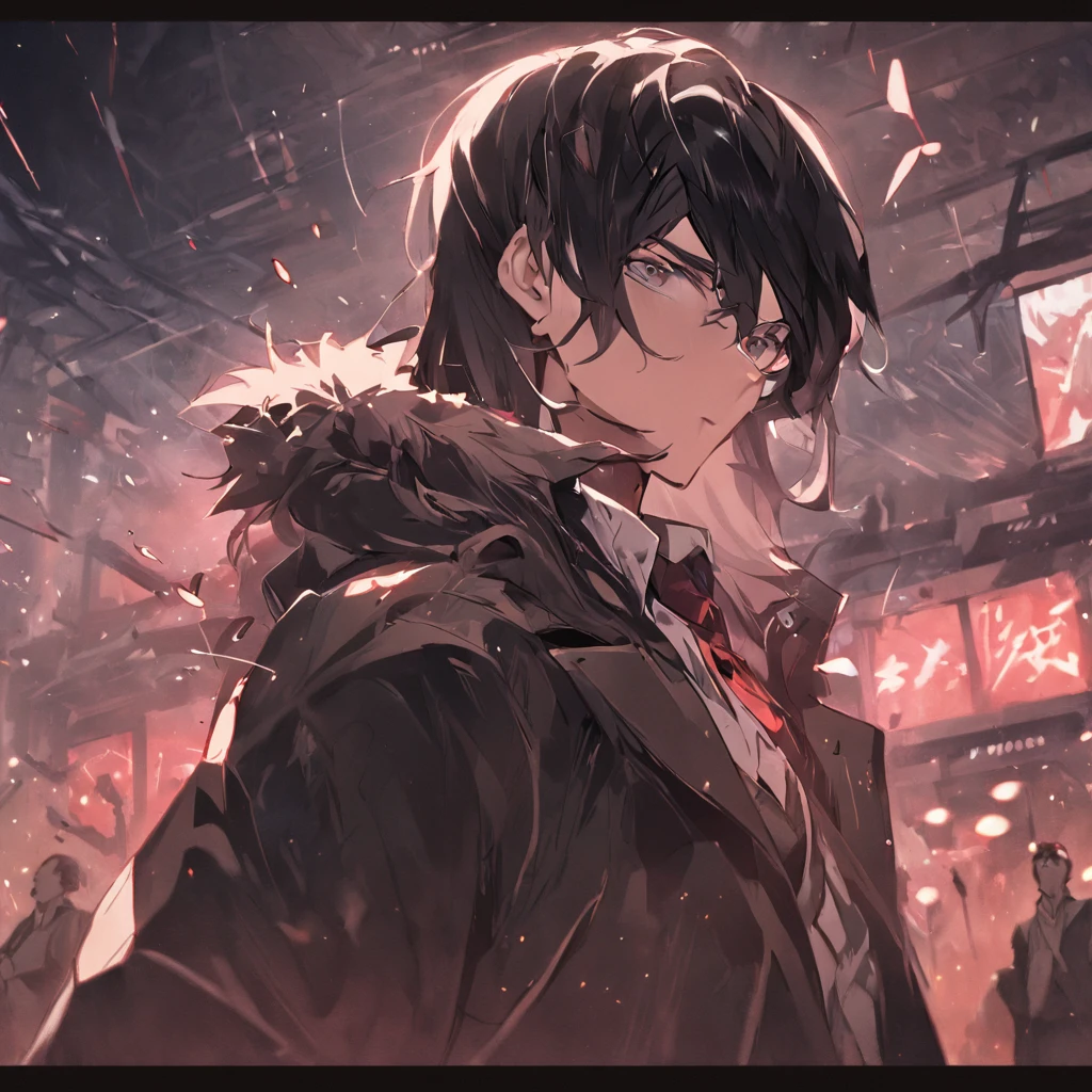 4K, ,middle aged man,Big back,Black and white hair,shotgun,stubbles,holding a gun in her hand,shotgun,wind coat,Business suit,cigars,irate ,Exaggerated expressions,two tone color hair, Detailed face, Detailed background, Inside the museum,Detailed interior background,The contour is sharp