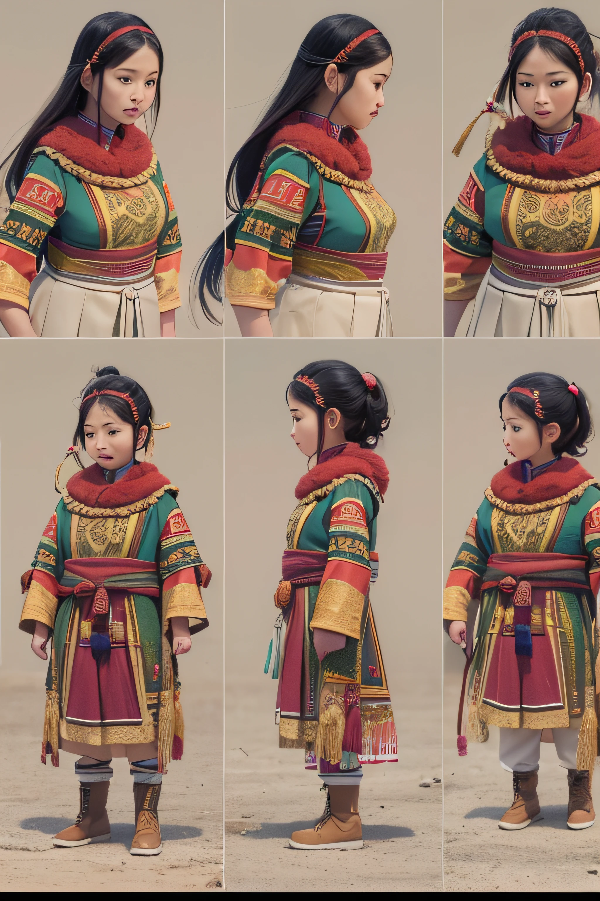 （melhor qualidade，tmasterpiece：1.2），ultrahigh-resolution，realista，frontlighting，Detalhes complicados，Detalhes e texturas requintados，（1 cinta），solo，standing on her feet，a parte superior do corpo，uma menina da beleza，Roupas tibetanas，trajes coloridos， Wool necklace， Gola acolchoada，roupas tibetanas de alta qualidade，Figurino tibetano pesado，agasalhos，roupas de inverno，Yang Chaoran Appearance，forma de rosto arredondado，Lindos trajes tibetanos，colar tibetano pesado，cocar tibetano pesado，colorful headband，Live-action CG，estilo doce，Filme de vento，4K High Definition，Photo effects，Studio effect，Brilho branco，Mythical wind，Fundo do campo de neve，Function core，Image aspect ratio 16:9，The mask is fresh。