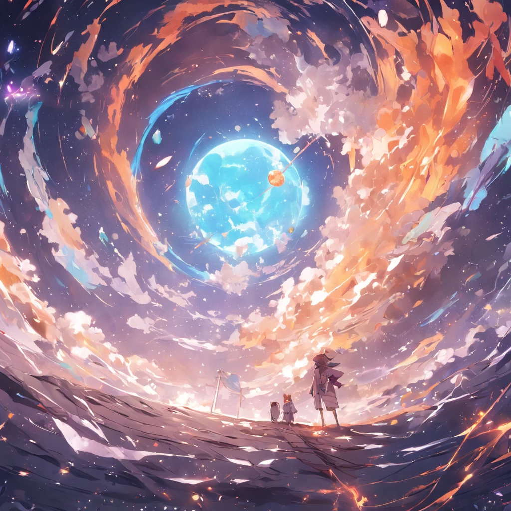 (White background:1.4),(paper art:1.3, Quilted Paper Art:1.2),( Reasonable design, Clear lines, High Sharpness,Best Quality, Very detailed, masutepiece, Movie Light Effects, 4K ),A more detailed picture of outer space、Planets and galaxies、Vast Outer Space、Appearing in the movie、Cinematic light source、over exposure、8K