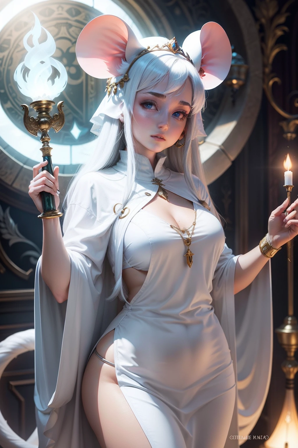 The white-clothed divine goddess of the mouse element