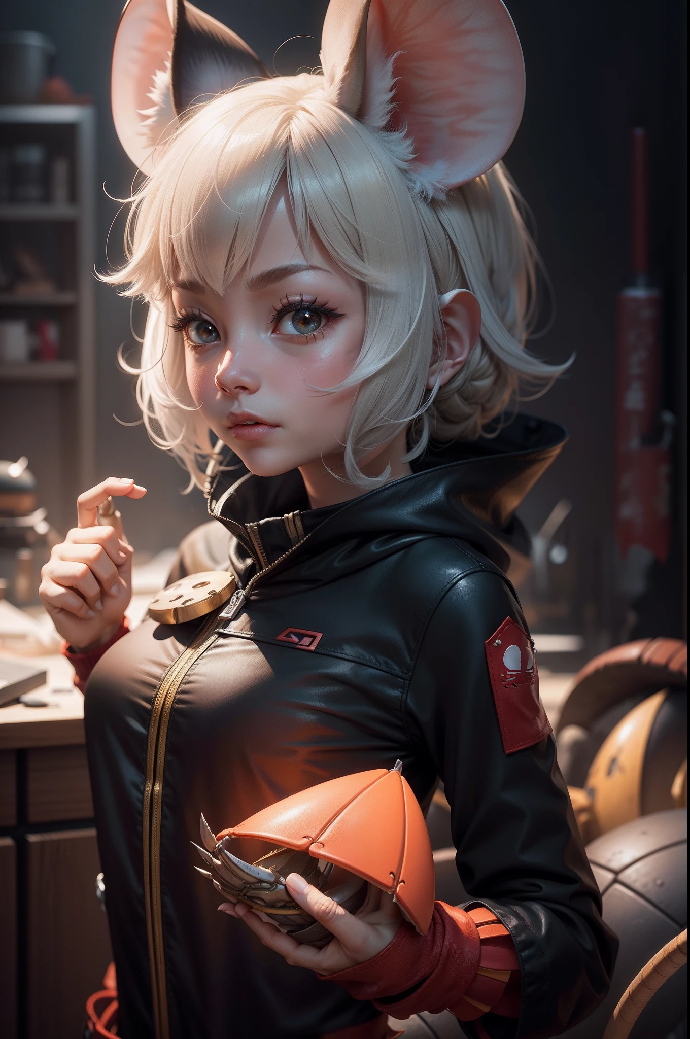 Mouse ears,Synthesize characters using mouse elements and crab elements,Crab tong-like hands