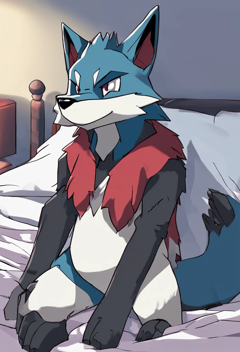 Pokémon, Pokémon \(especie\), Duet, ((((Lucario)))), ((((Zoroark)))), multiple_Posiciones, multiple_Plantea.
QUEBRAR
(((Lucario and Zoroark reclining in the room in bed at night))). NSFW, Tenting, erection_Debajo_ropa, Protuberancia detallada, clothes translucent, Contorno de la funda, desnudez casual, totalmente enfundado, Sleeve expansion.
BREAK
Two adorable young kawaii, (((Lucario con pelaje azul Y cuerpo azul Y ojos rojos Y pico en el pecho Y espiga de mano Y patas negras, Zoroark with gray fur AND gray body AND red hair AND blue eyes AND red claws And black neck tuft))).
QUEBRAR
e621,Anthro,mammal,salvaje,(Medios digitales \(arte\):1.2),(nada,absurdo nada:1.2),Perfect anatomy,Anatomically correct,detallado,Cara detallada,ojos detallados,(Pelaje realista,Piel detallada:1.25),Antecedentes detallados,amazing background.
QUEBRAR
(por puinkey \(Artista\):1.2),(por unrealplace,por kuroisumi,por milkytiger1145,por moki,por emolga 1,por ovopack:1.2),(por cydonia xia:0.8),(por Pino Daeni:0.8),(por hioshiru:0.8),(por chunie:0.8).