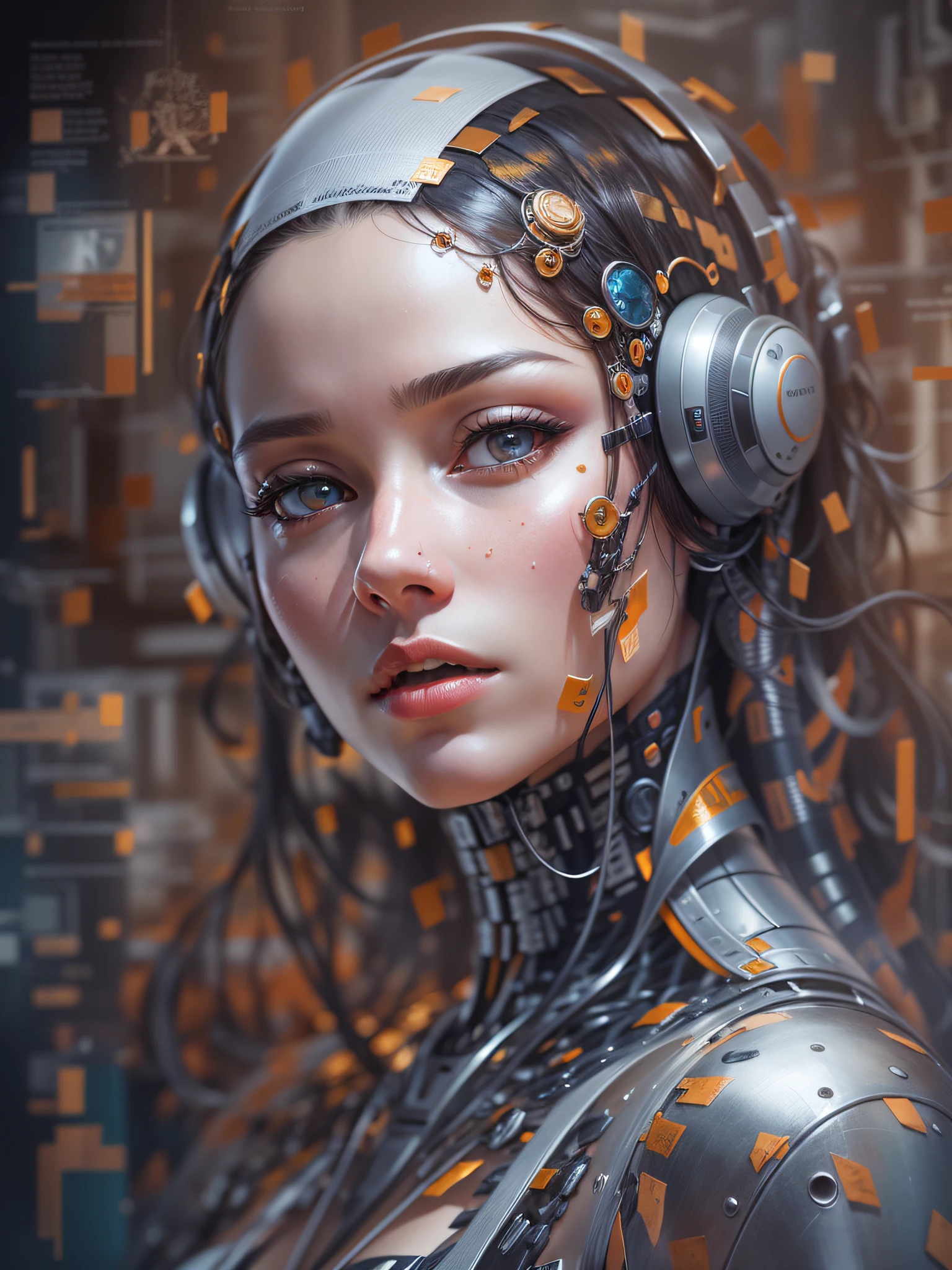 High-quality design by the world's top AI artists, elegant and unique art, high resolution, photorealism, unparalleled beauty, fusion of AI and humans, humanoid, near-future art, revolutionary art, history best works of art, sexy,