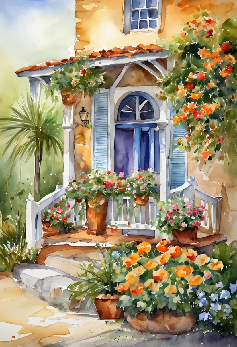 Orlando House with Flowers, fl、imagem hiperrealista