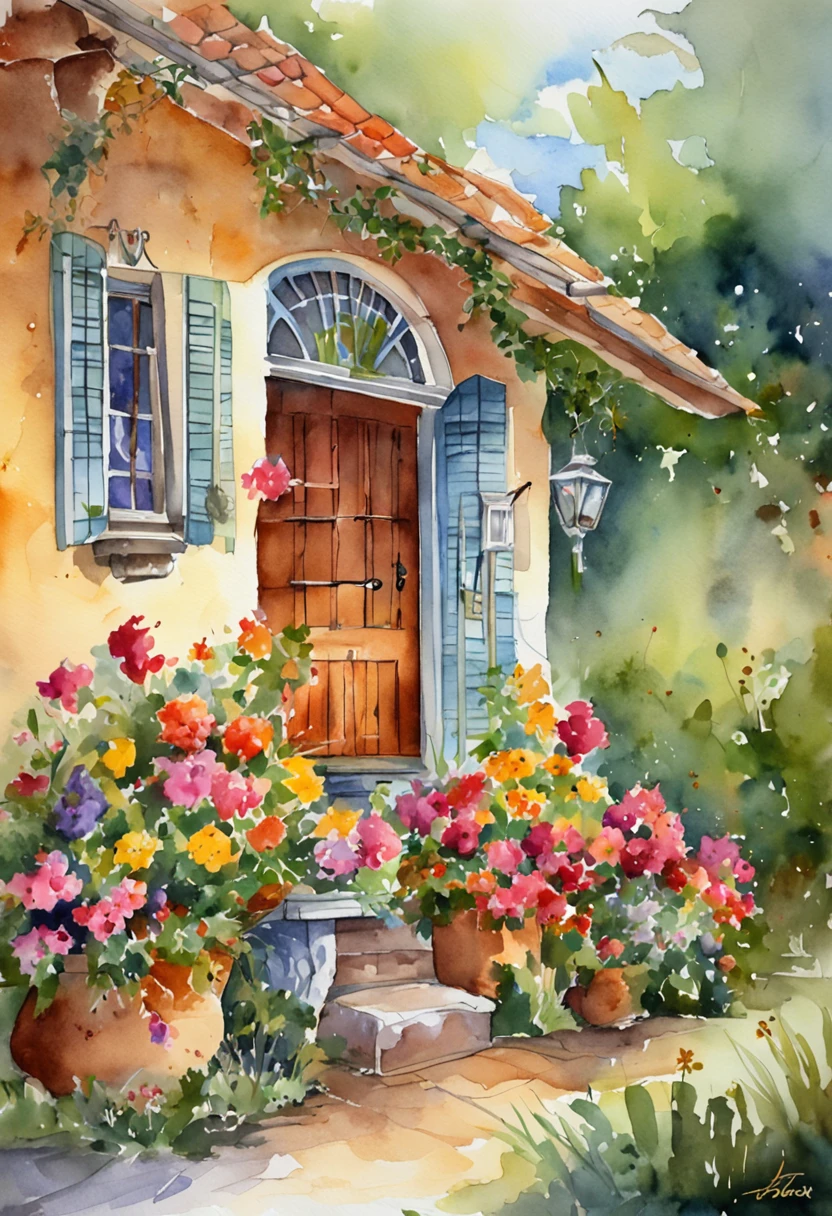 Orlando House with Flowers, fl、imagem hiperrealista