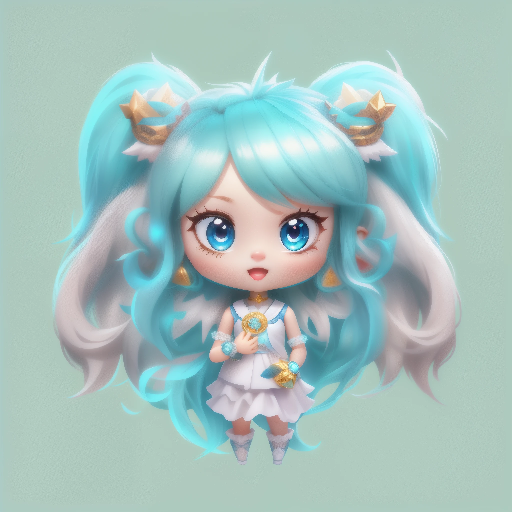 masutepiece,High quality,High resolution,The highest resolution,White background,Solid color background,Transparent background,No background,Remove Background,intricate-detail,Highest Quality,Irridescent color、gameicon,Game Icon Institute,cartoon_Style,Full body,Cute Fluffy Barbie Monster,Isolate All