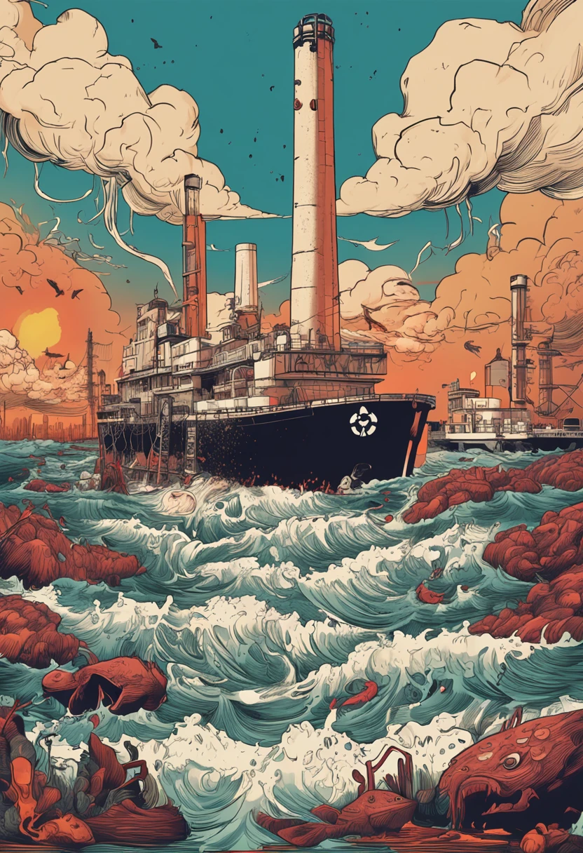 Nuclear radiation Nuclear wastewater Anti-poison Detoxification Zombie ruins Nuclear sewage Discharged into the sea Marine pollution Marine animal mutation