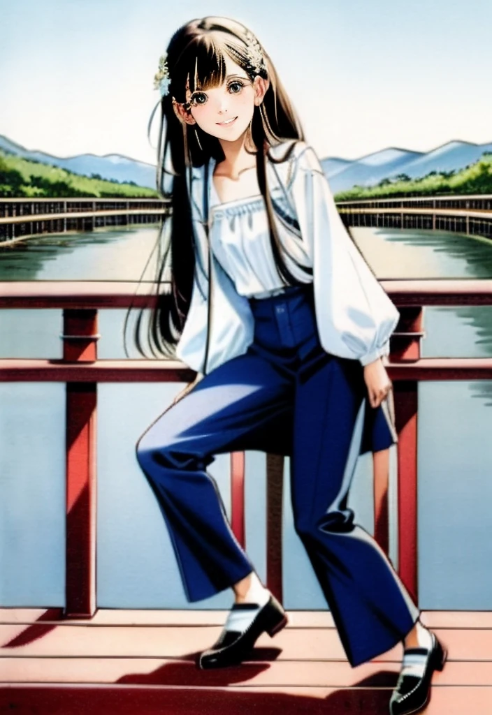 (Beautiful face)、(Cute smile)