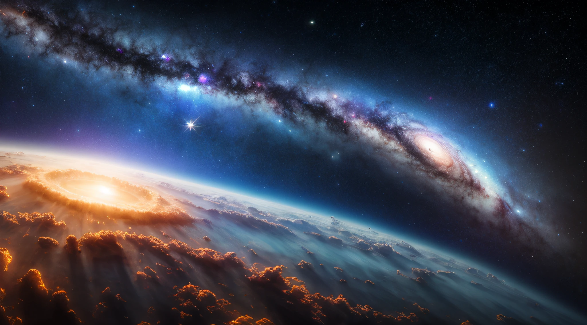 masterpiece, best quality, high quality, extremely detailed CG unity 8k wallpaper, Depth of Field, HDR,,Photorealistic,extremely detailed, Intricate, High Detail, universe, space, galaxy, stars, planets, astronomy, cosmos, celestial, nebula, black hole, solar system, cosmic rays, supernova, deep space, astronomical objects