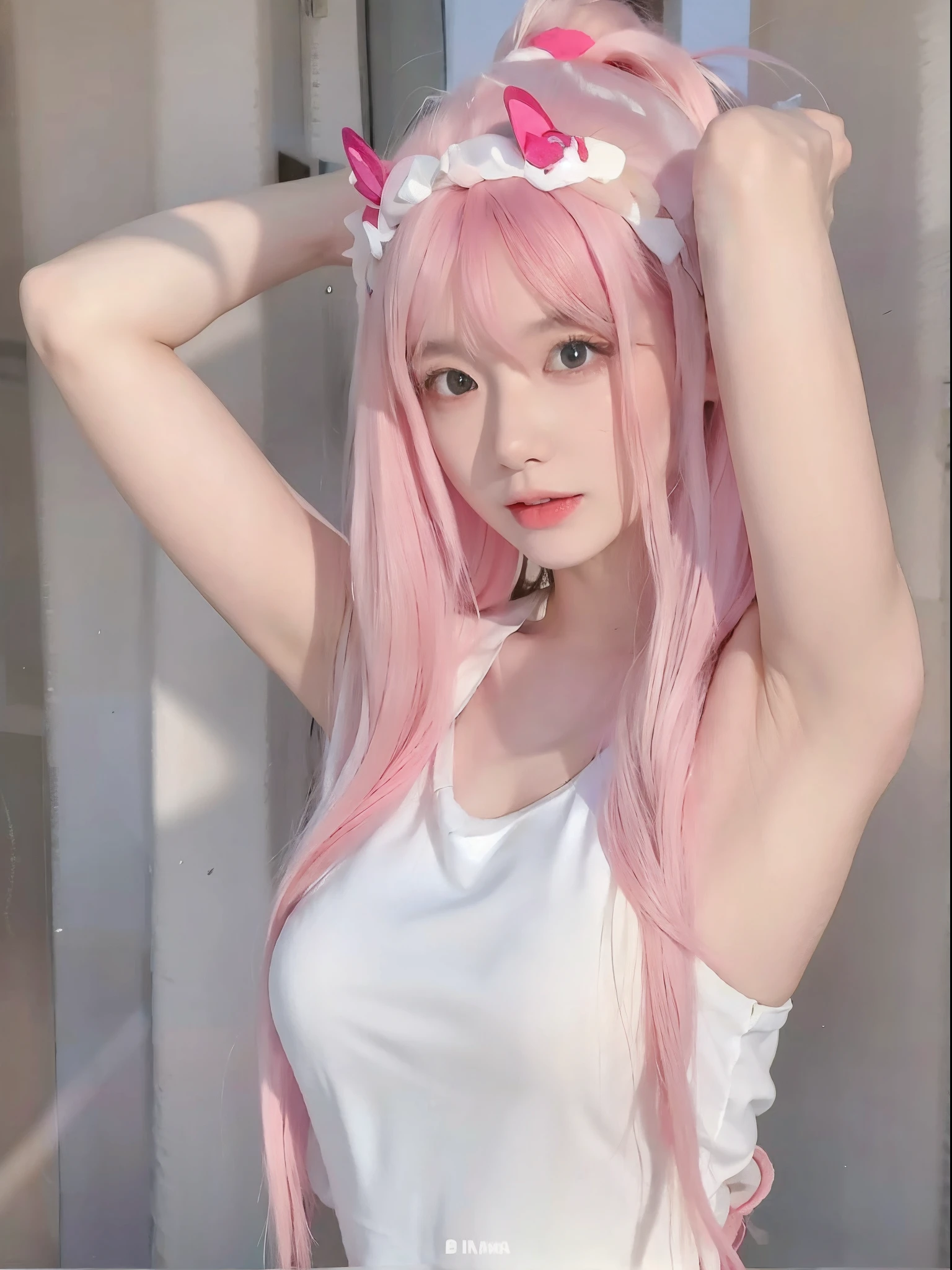Best quality at best,tmasterpiece,超高分辨率,Textured skin,The is very detailed,awardwinning,high detal,(realisticlying:1.4),teens girl,Juvenile,Clear eyes,looks into camera,Pupil correction,A detailed eye,Precise eye structure,Clear faces,Accurate hand structure,Accurate hands