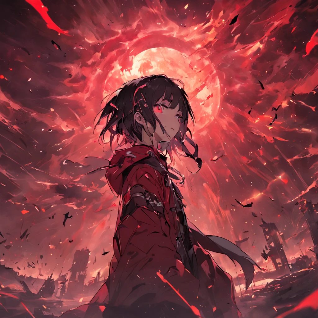 Disaster is coming,Blood Moon Remnant Yang,sci-fy,Ghastly,Cinematic texture,black in color