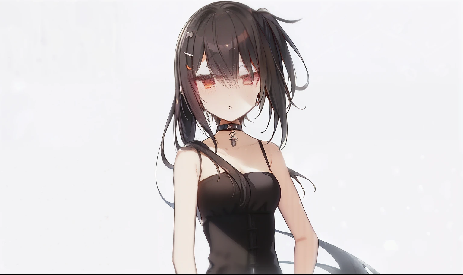 anime girl with a black dress and a black purse, anime girl wearing a black dress, anime girl named lucy, (anime girl), anime moe artstyle, makise kurisu, loli in dress, kurisu makise, inspired by Yuki Ogura, iwakura lain, misa amane *, ( ( misa amane # ) )