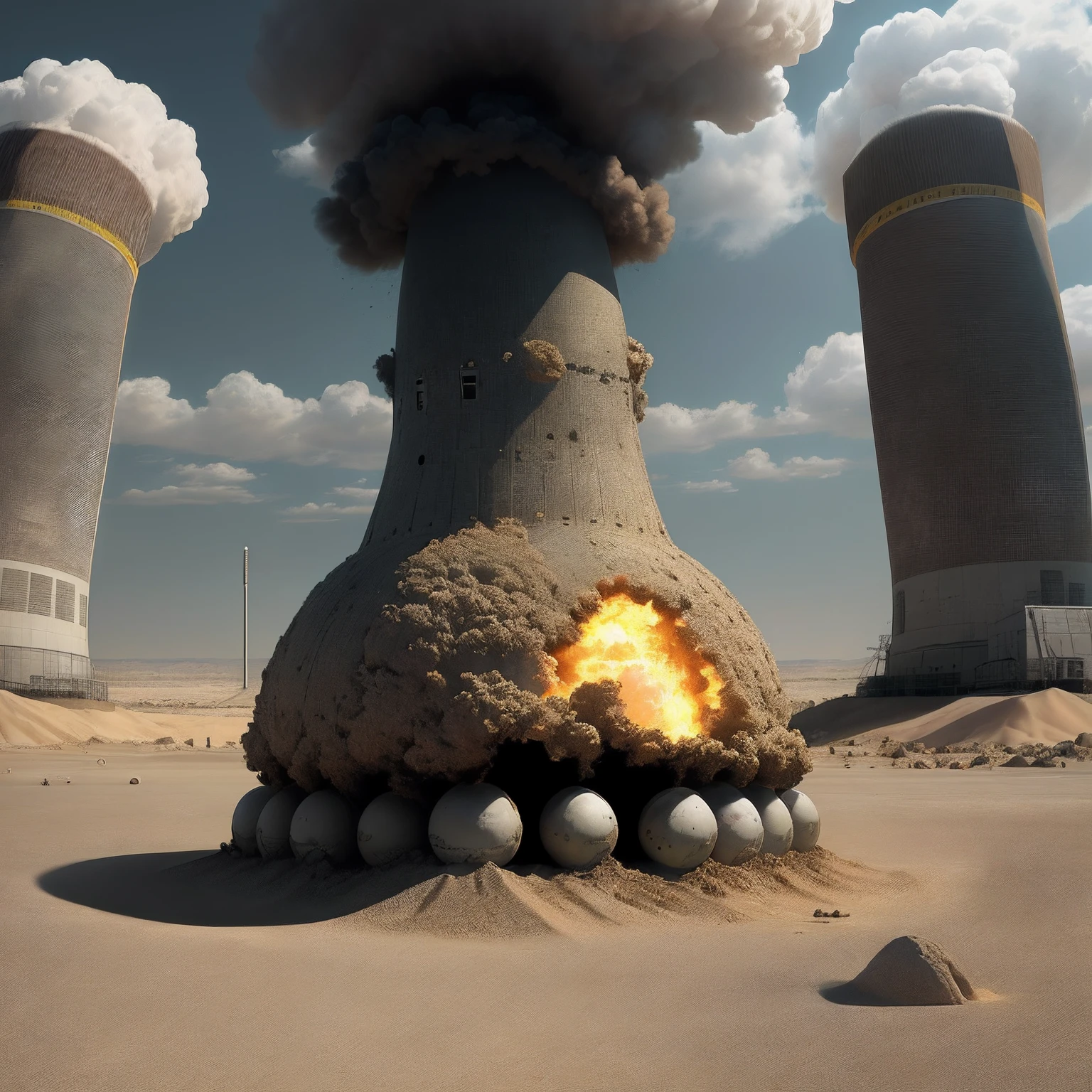Humans caught the nuclear bomb that didn't explode with their bare hands