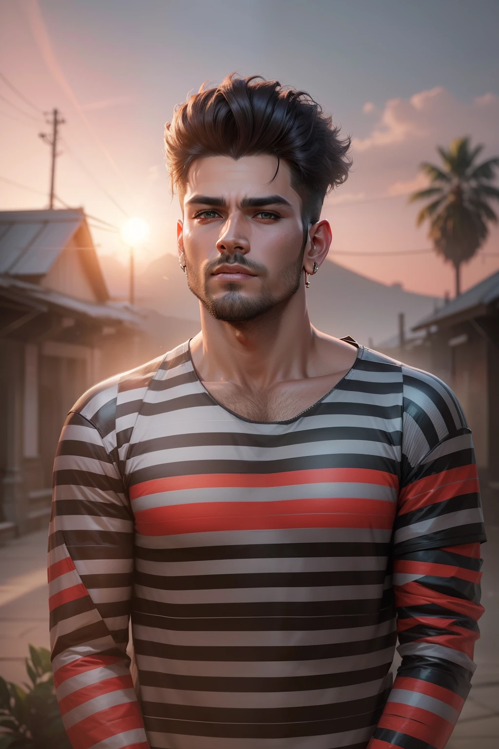 Change background cyber Pankh handsome boy, Realistic face,8k, ultra realistic,