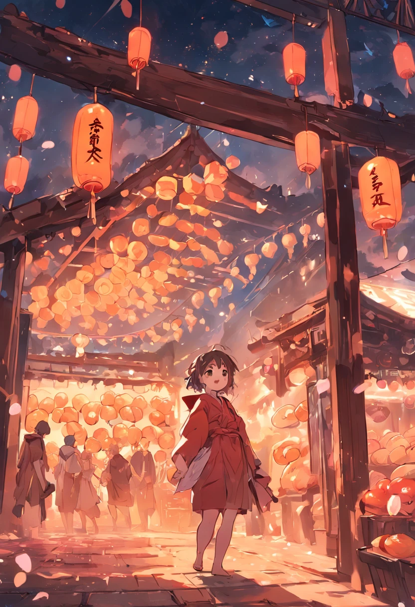 A cute cartoon mission,Meat dumplings in hand。