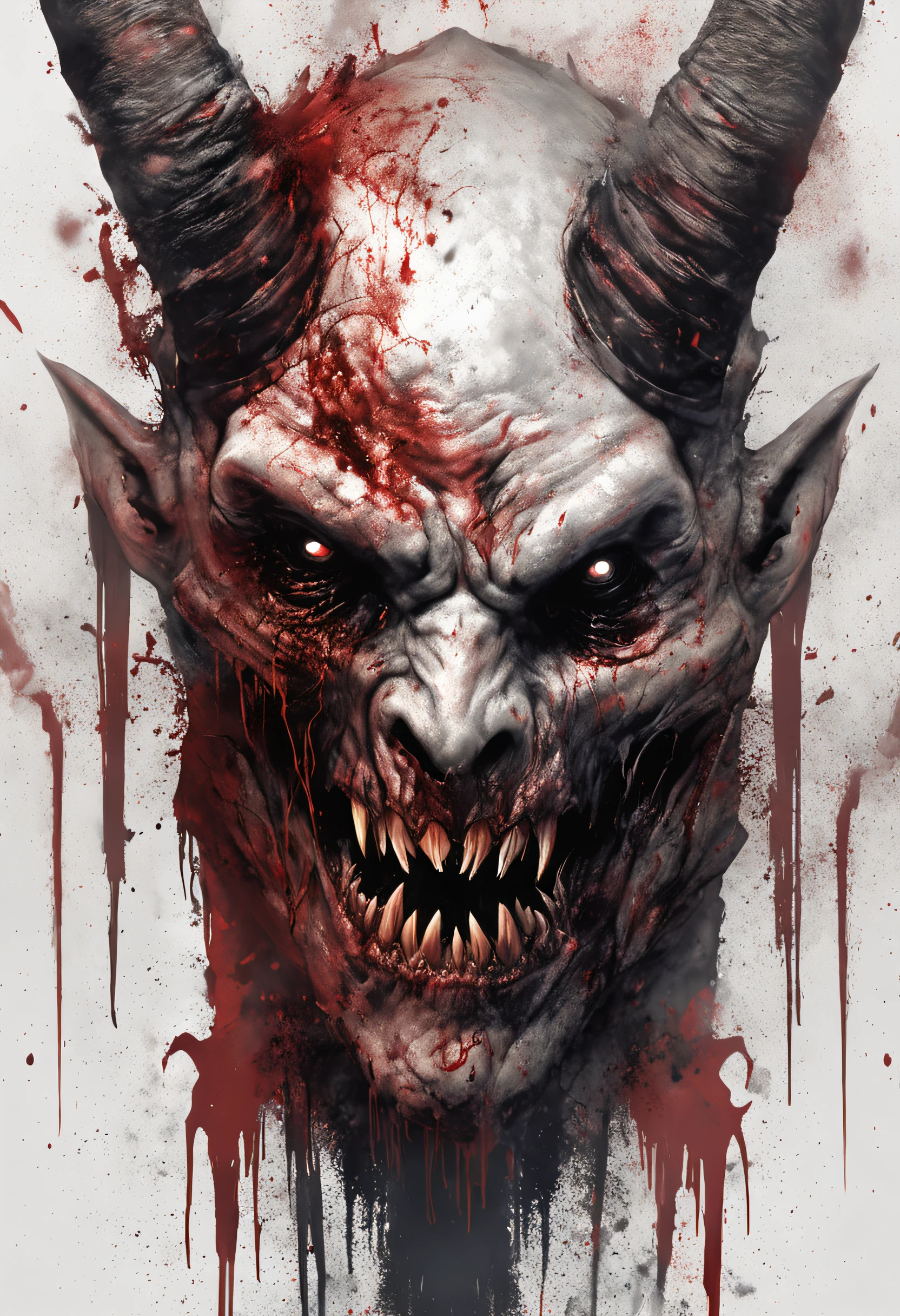 Painting of a demonic creature with a bloodied face and a bloodied head, Carnage, Sci - The Art of Horror Fiction, sci-fi horror artwork, inspired by Aleksi Briclot, The fangs of the carnage, Horror art in the fantasy genre, by Aleksi Briclot, horror concept art, venom, Fantasy and horror art, Detailed illustration of 4K horror, Demonic creature, dark fantasy horror art