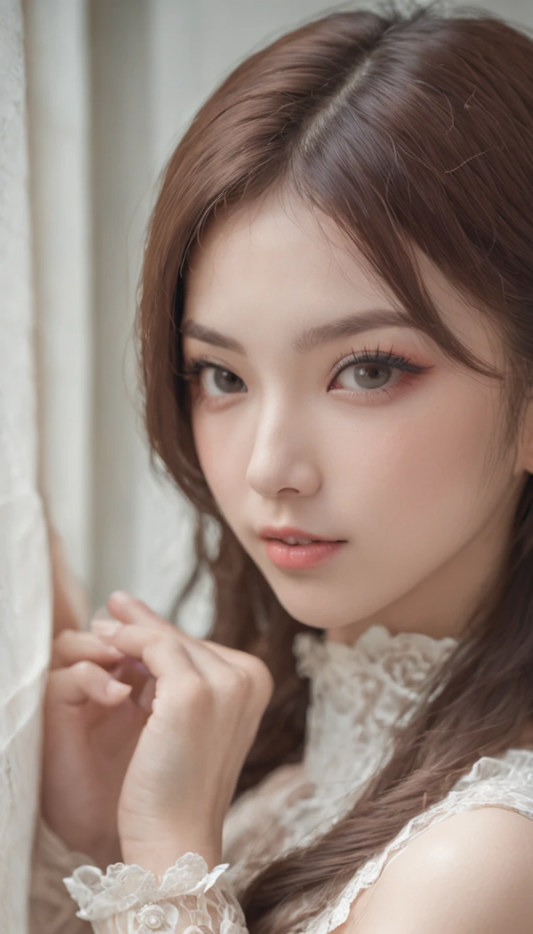 Lolita prostitute,nobles,a beauty girl,long slim figure,Looks sweet,Korean faces,Raised sexy