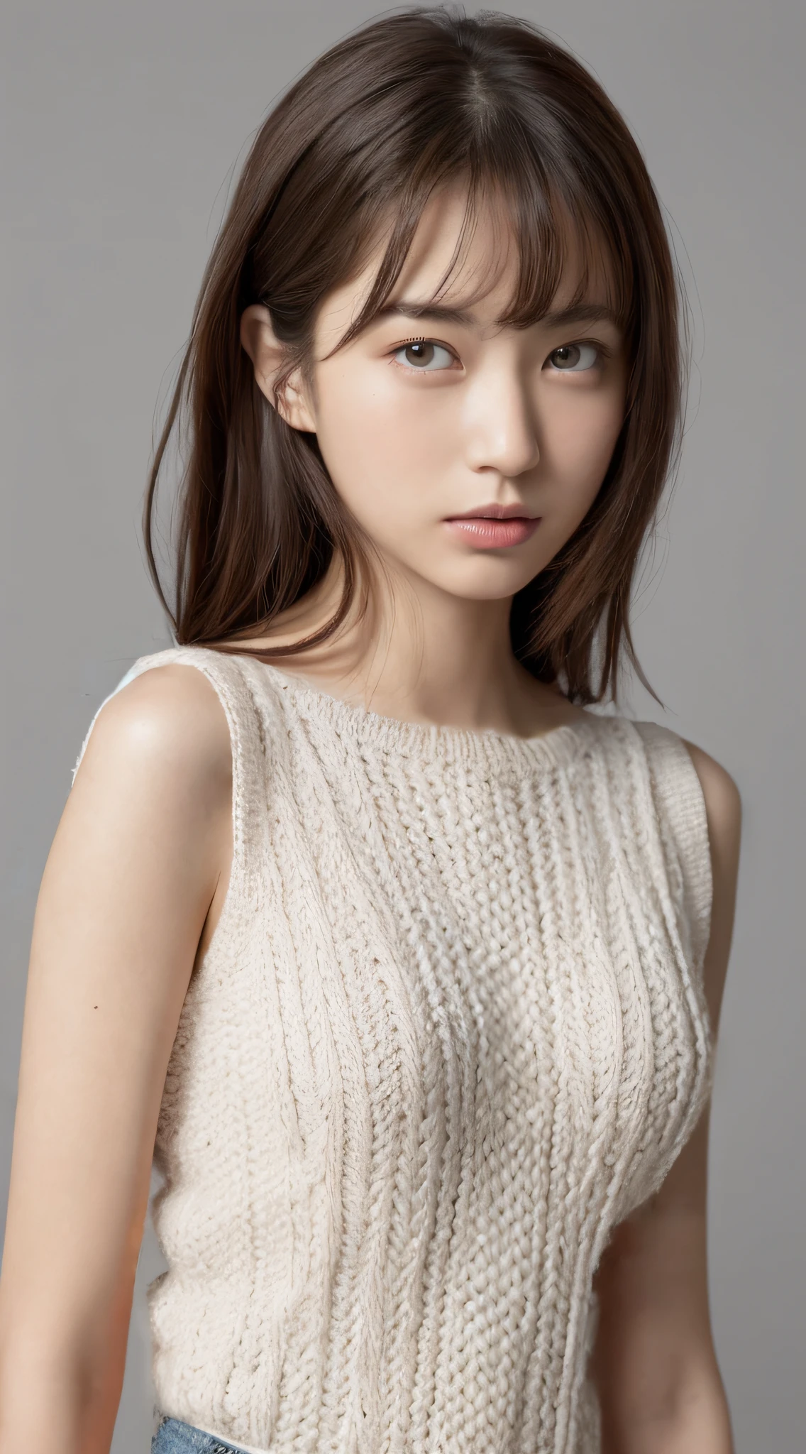 simple gray background, skin