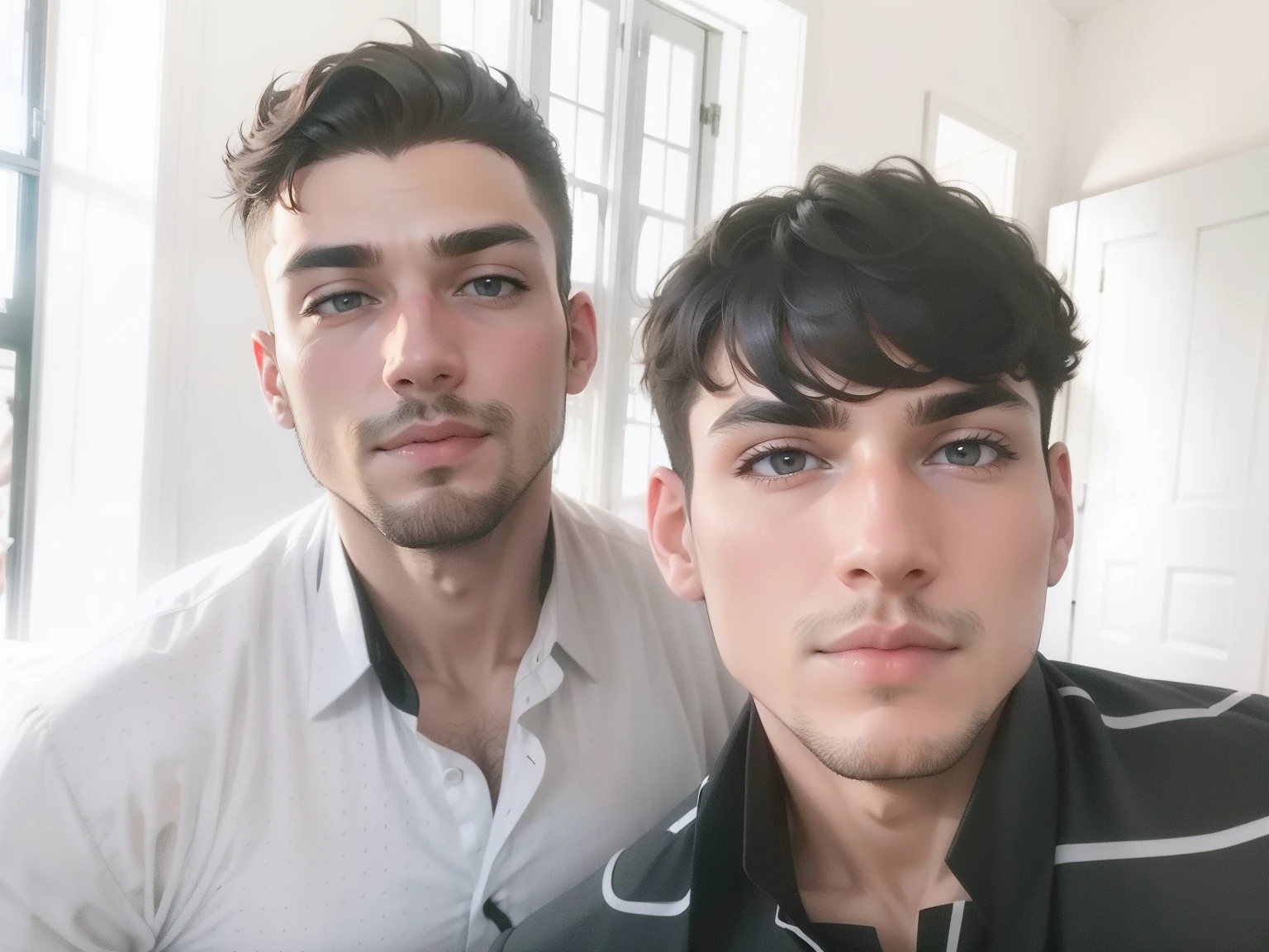 Two sexy boy with Classic dress up