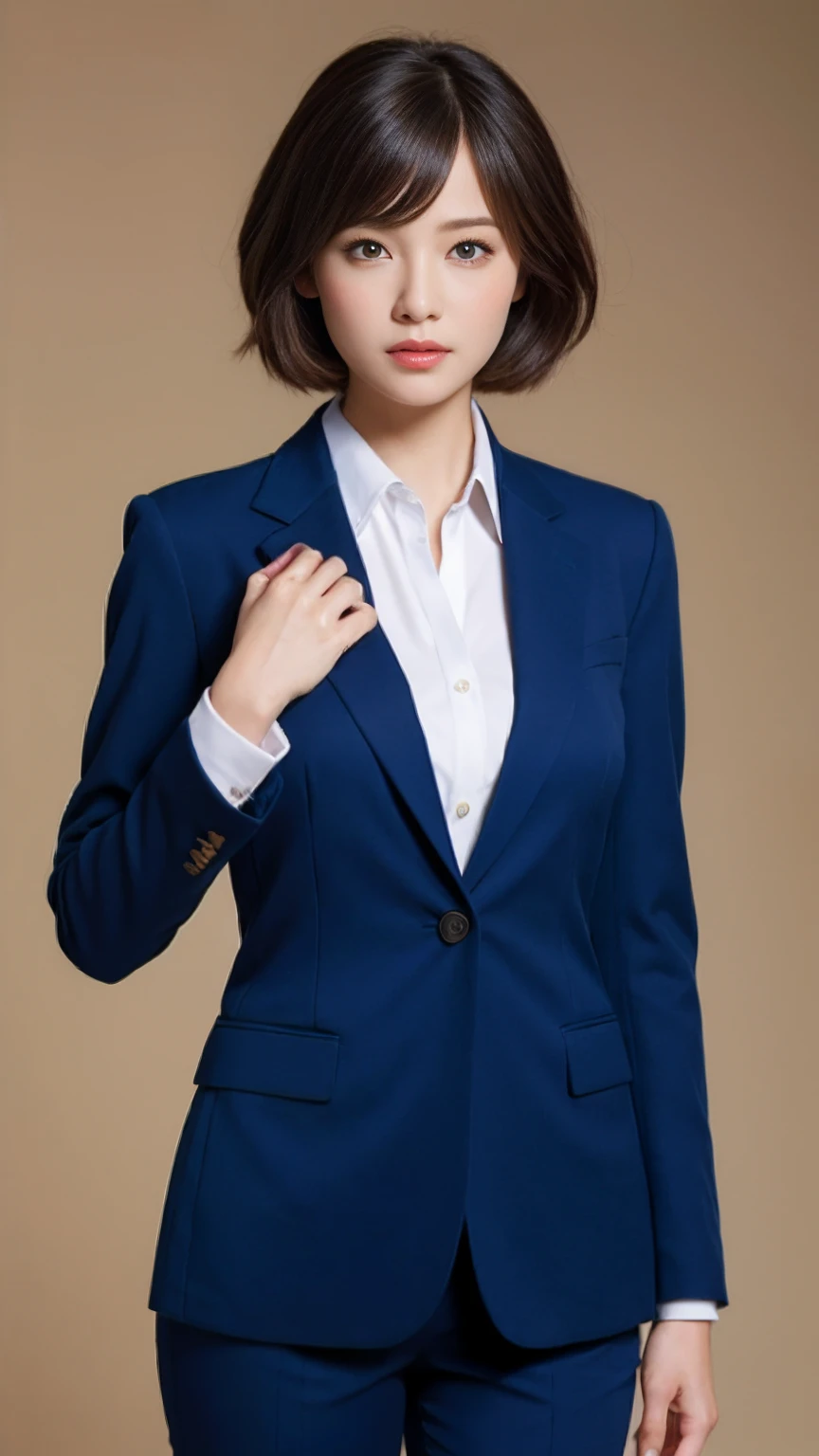 Best quality,masterpiece,ultra high res,(photorealistic:1.4),1girl,Business suit,obi strip,