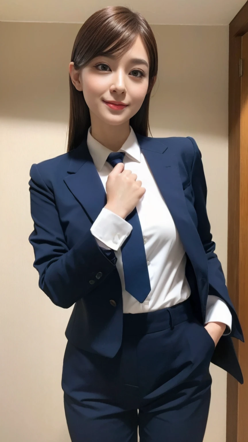 Best quality,masterpiece,ultra high res,(photorealistic:1.4),1girl，Business suit，obi strip，