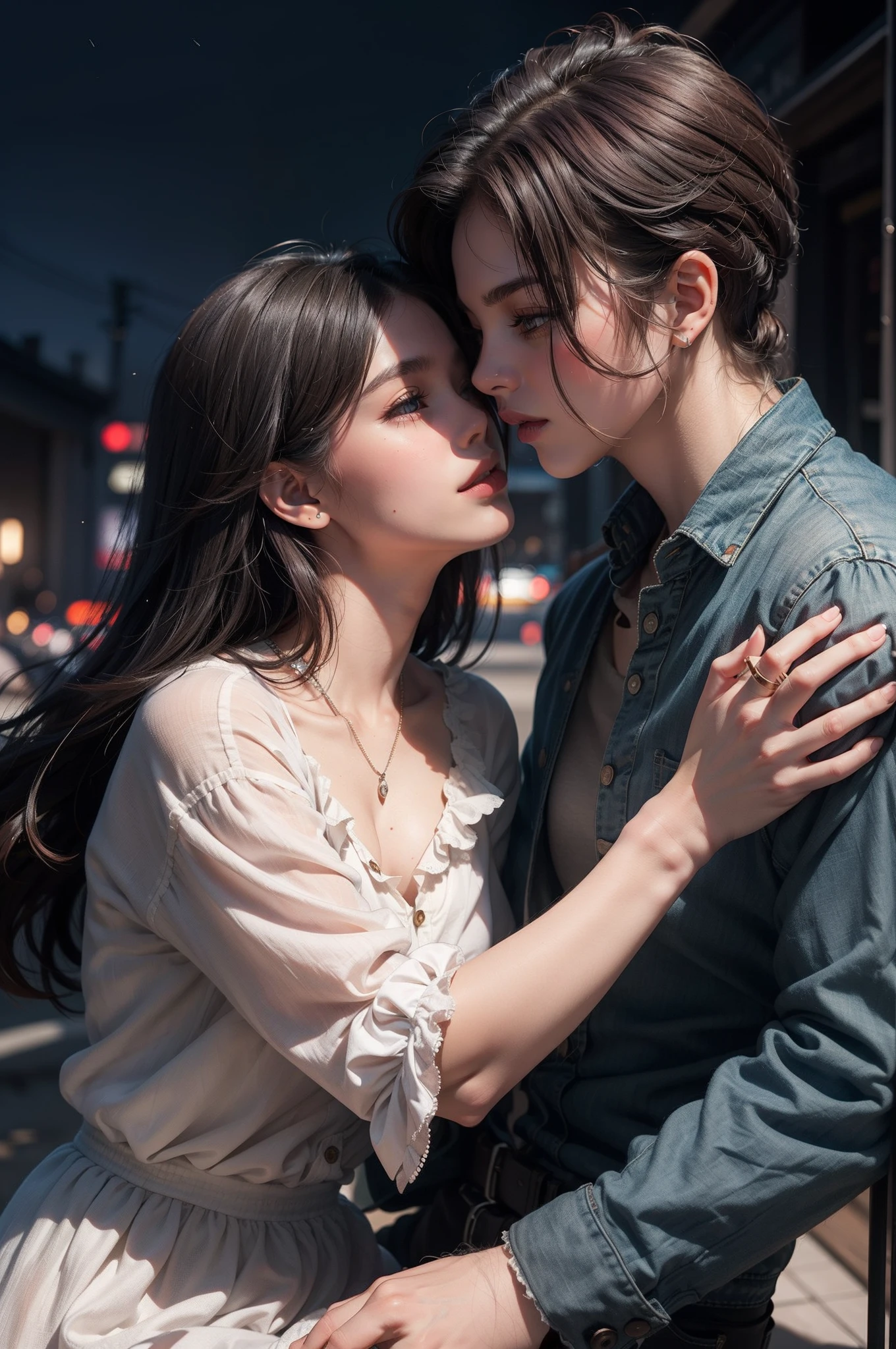 look at each others, natural faces, pretty faces, fit around perfectly, perfect anatomy