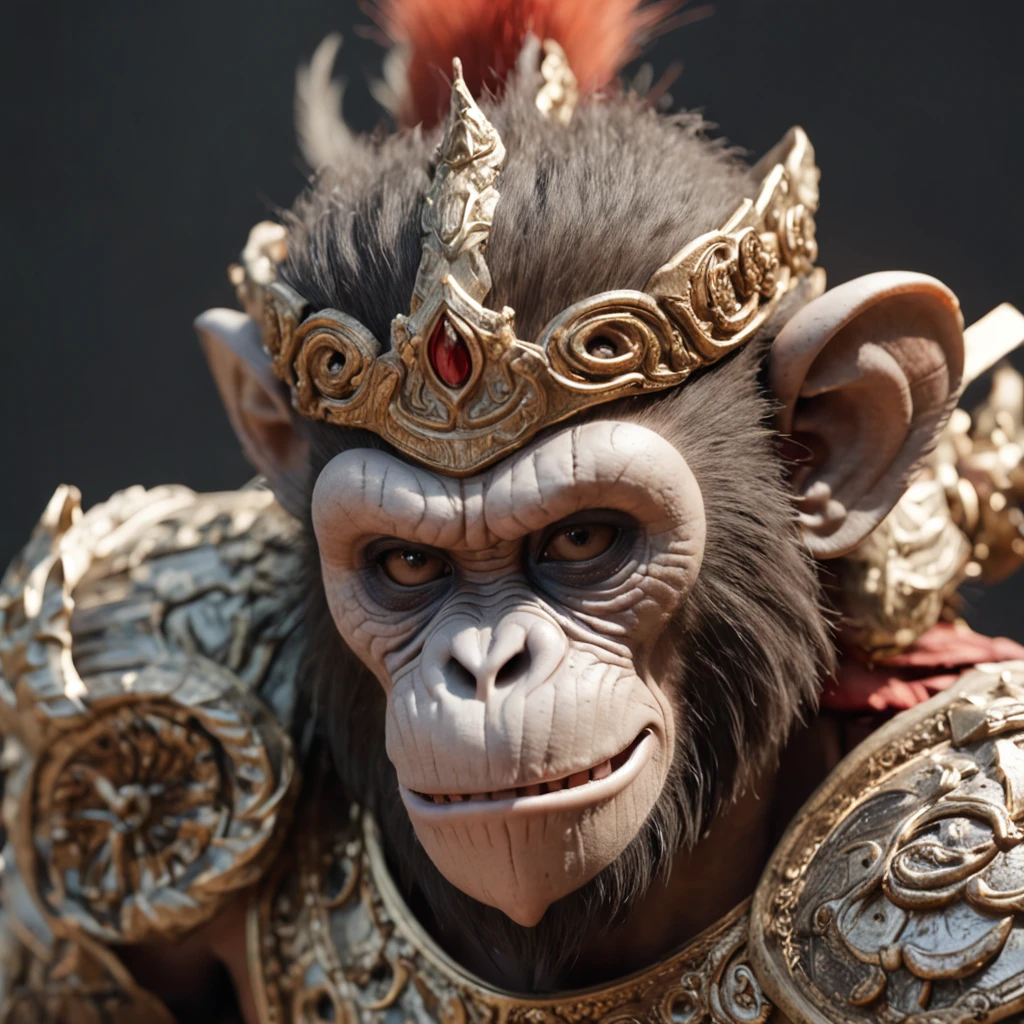 Monkey king,Tattered armor, Their veins are gray and rotten, By the call of Cthulhu.