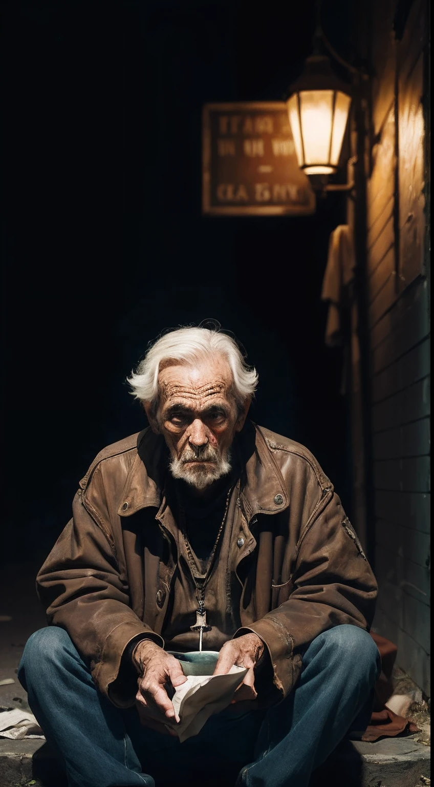 An old American beggar, colorful,
yang08k, photography, beautiful, black background,
masterpieces, top quality, best quality, official art, beautiful and aesthetic, realistic, --auto