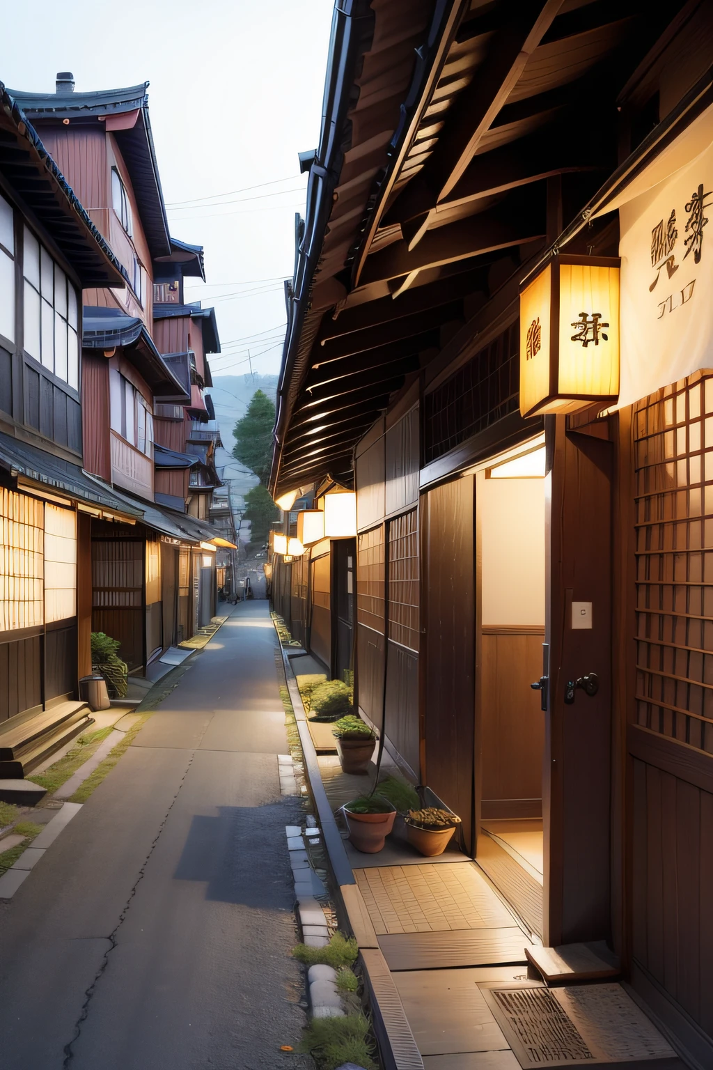 Old Japan、slope、Tenement、stores