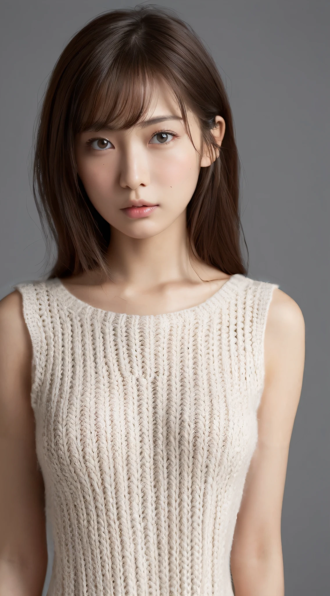 simple gray background, skin