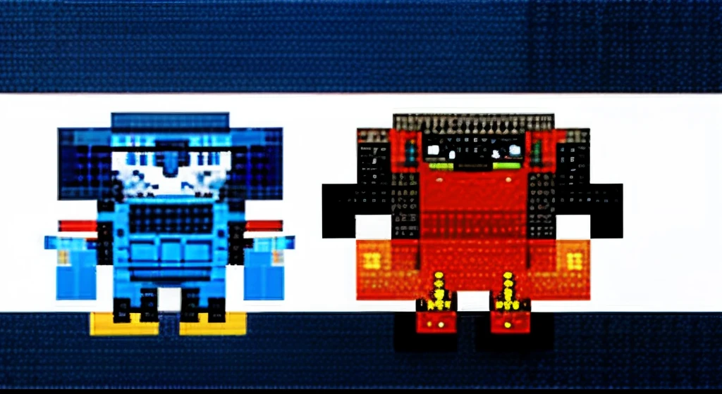 pixel game，character  design，Transformers robots，Optimus Prime， Pixel art #pixelart，super-fine