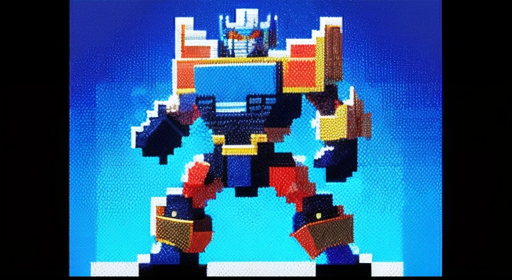 pixel game,character design,Transformers robots,Optimus Prime, Pixel art #pixelart,super-fine