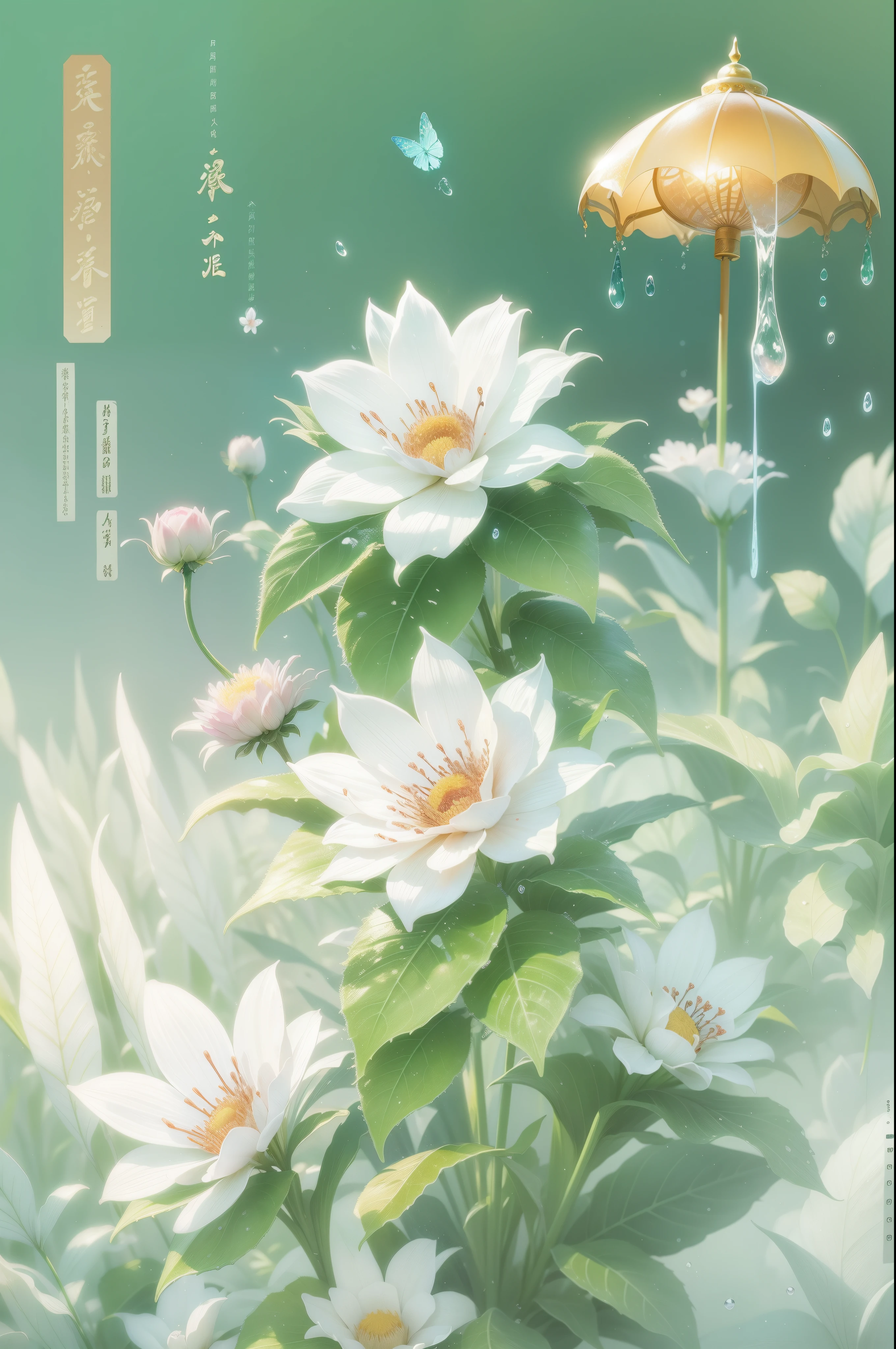 Lu,夏天,morning,dew,White dew solar term,illustration,Meitu,8K quality