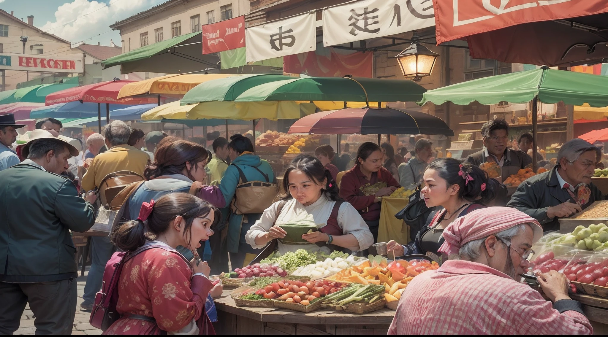 Lively outdoor markets: The crowded market square is lined with stalls, each overflowing with colorful fruits, vegetables and vibrant textiles. When the vendor passionately calls for goods, the air is filled with symphony. Customers haggle and make lively gestures trying to get a good deal on hand. The aroma of spices and freshly prepared street food wafts in the air, attracting passers-by. Musicians play lively songs, the melody of which blends with the surrounding conversation. The market is a vibrant center of activity and a place to stimulate the senses.