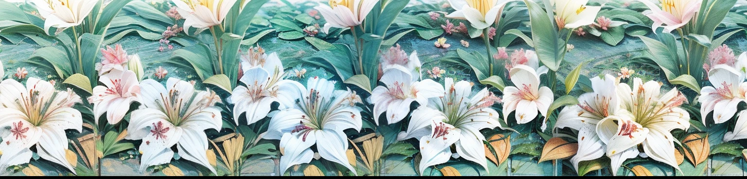 Lilies are laid out