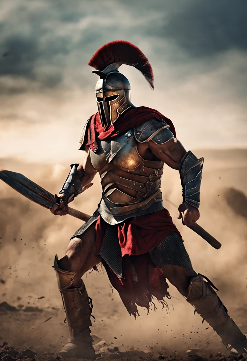spartan warrior, Die on the battlefield , Bloody armor, Epic, 8K