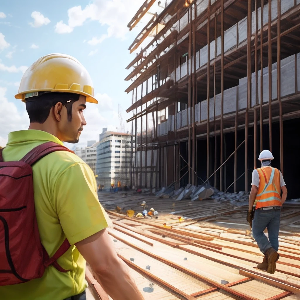 Construction site,male people