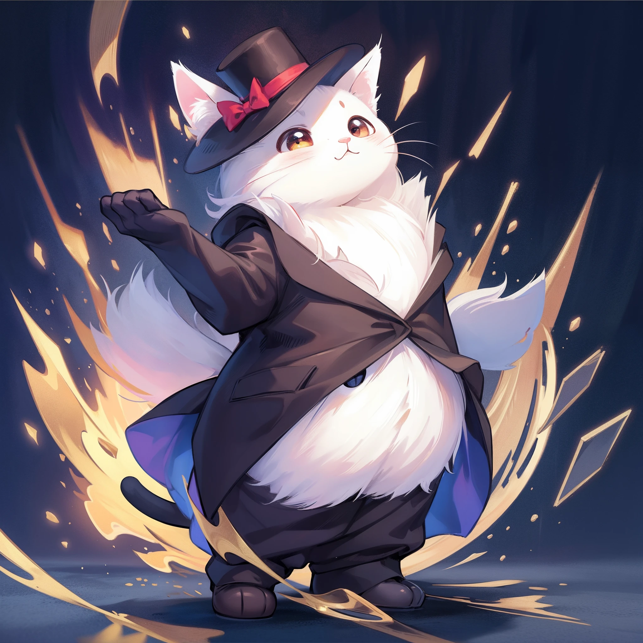 (by makoto shinkai, by foxohv, by edtropolis, by dagasai:1.10), (anime background), (fantasy setting), (magical backgrounds), (detailed, hires), (ambient lighting, raycasting, cinematic, dynamic), [sharp focus, smooth edges]
AND cait sith, (penis, erect), (questionable content, uploaded to pixiv, porn:1.5), (Detailed background), (looking at viewer), (holding megaphone), (by makoto shinkai, by foxohv, by edtropolis, by dagasai:1.10), (cape, crown), (4k, 8k, uhd, High res, RTX On, anime shading, digital art:1.35), (absurbres), (cat), (black fur), (feminine), (dynamic pose), ((gloves)), ((magic, fantasy)), <lora:caitsith:0.9>
AND (by makoto shinkai, by foxohv, by edtropolis, by dagasai:1.10), megaphone, <lora:caitsith:0.7>