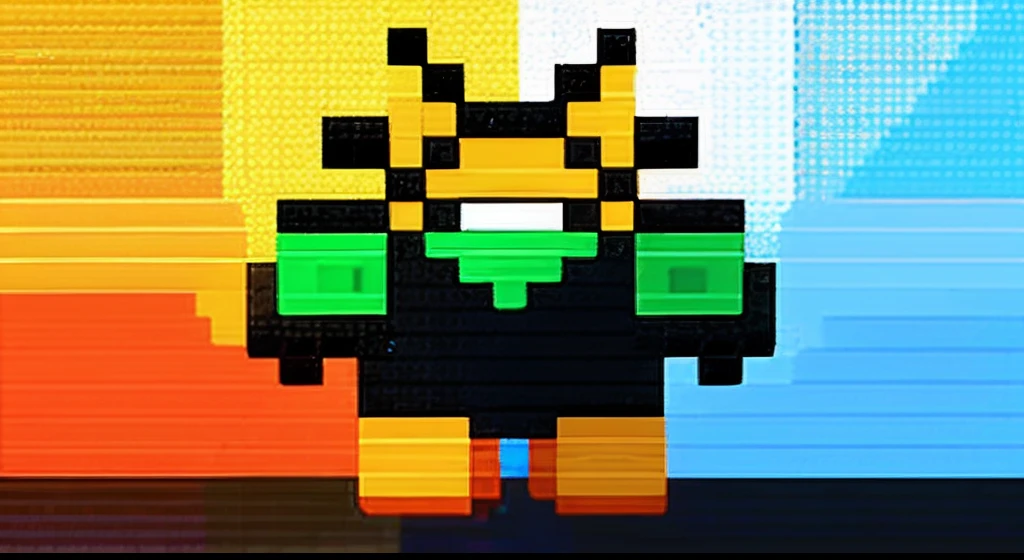 pixel game,character design,Transformers robots,hornet, Pixel art #pixelart,super-fine,32-bit pixels