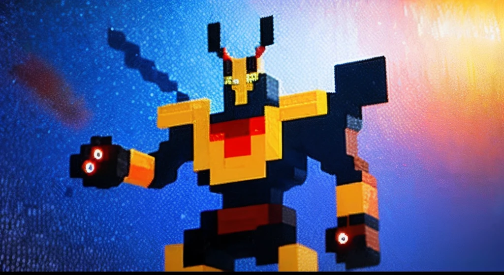 pixel game,character design,Transformers robots,hornet, Pixel art #pixelart,super-fine,32-bit pixels