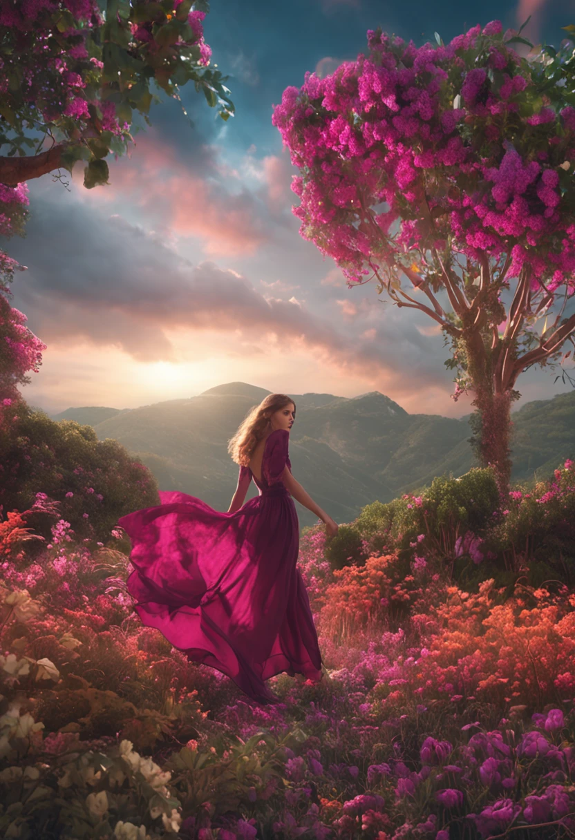 Miller romantic style、Enrich emotions、Rich colors、dreamy scenes、Emotional expression
