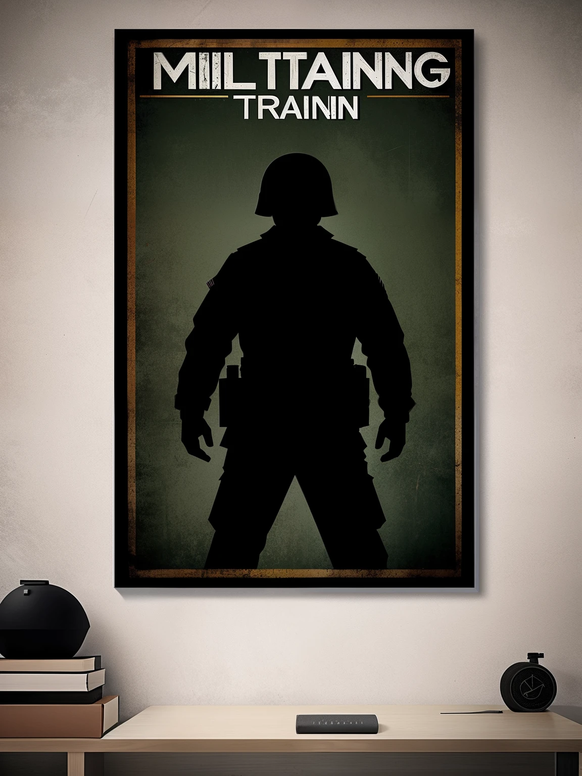 Military training poster minimalism