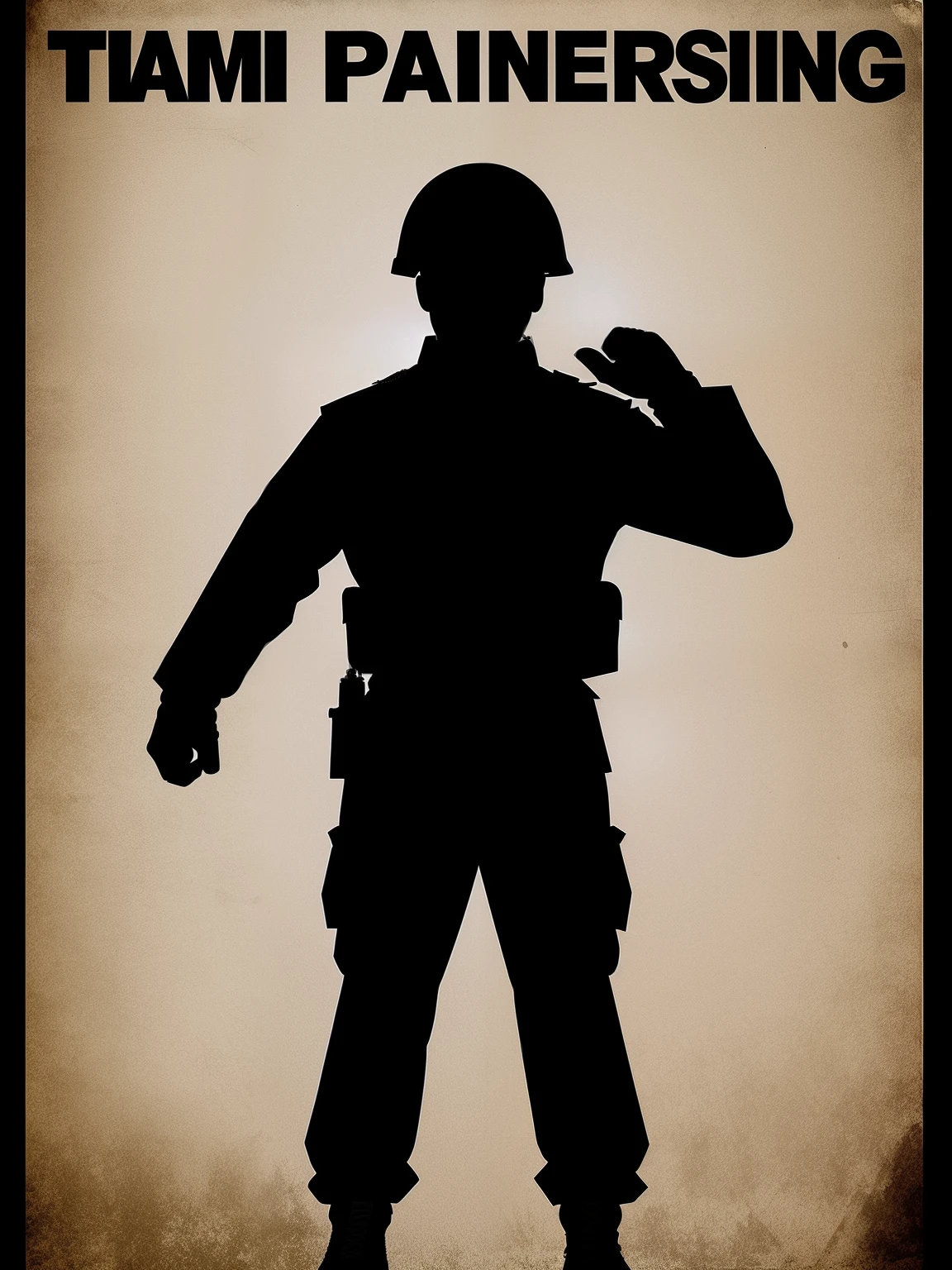 Military training poster minimalism