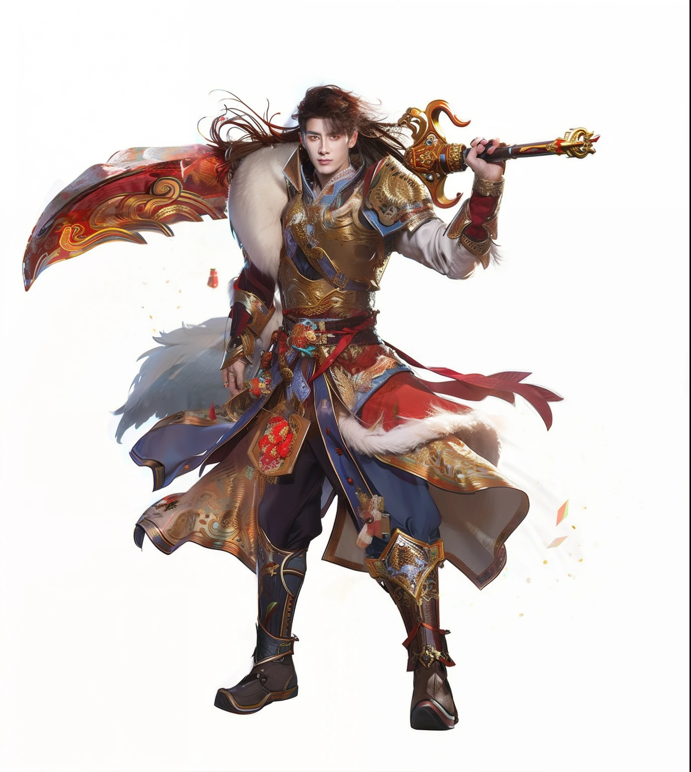 Chinese men,red color eyes
