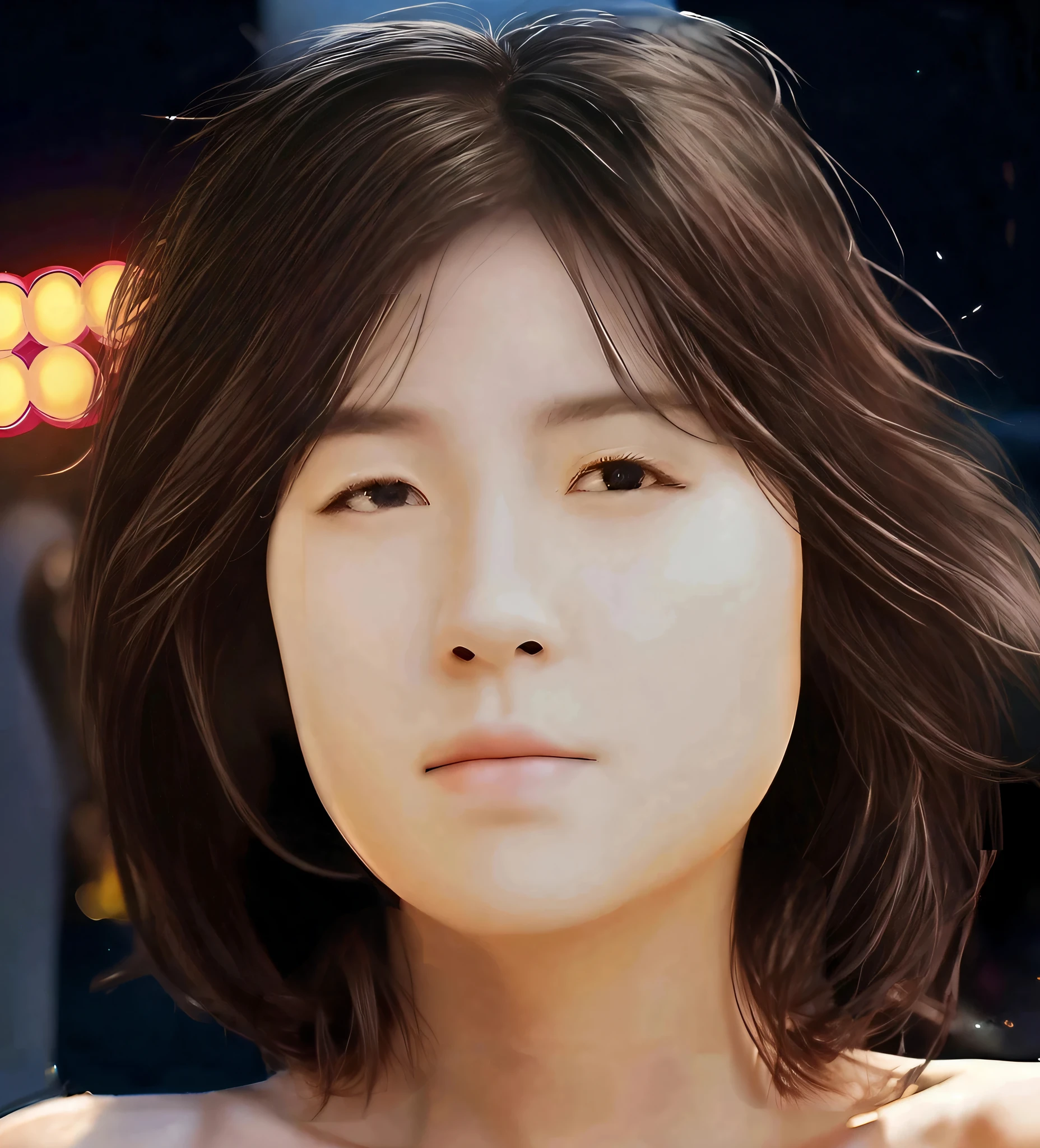 high-level image quality、A dark-haired、bobhair