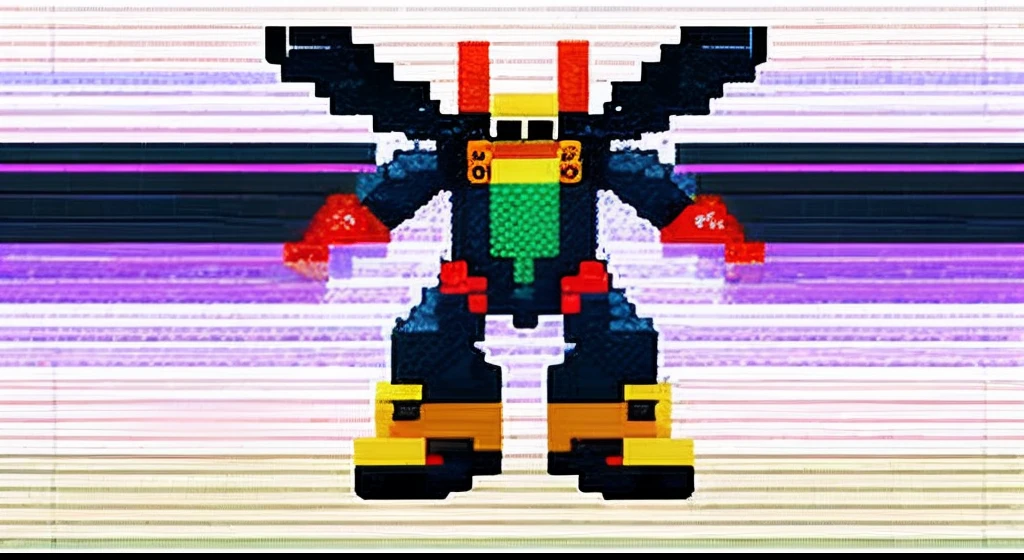 pixel game，character  design，Transformers robots，hornet， Pixel art #pixelart，super-fine，32-bit pixels