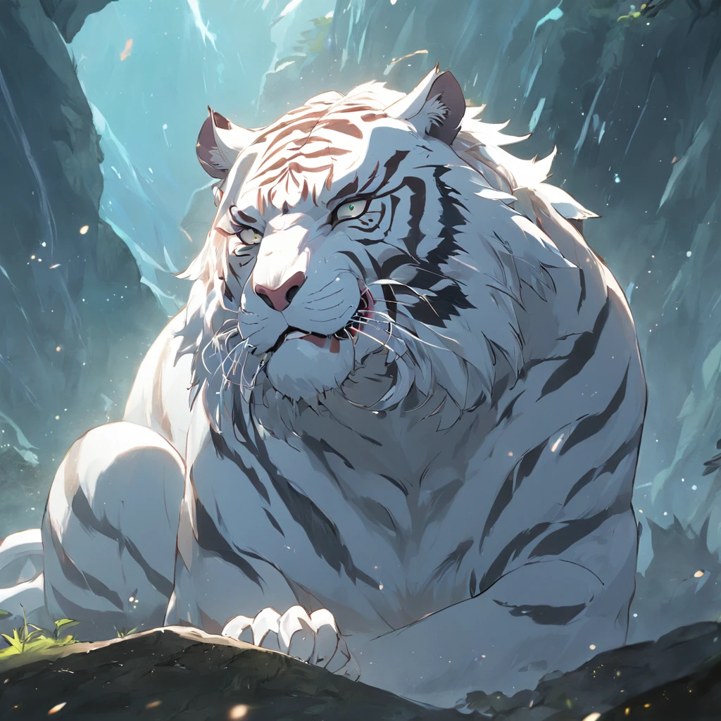 the white tiger，Mountain and Sea Sutra，mythological beasts，Handsome，Don't have characters
