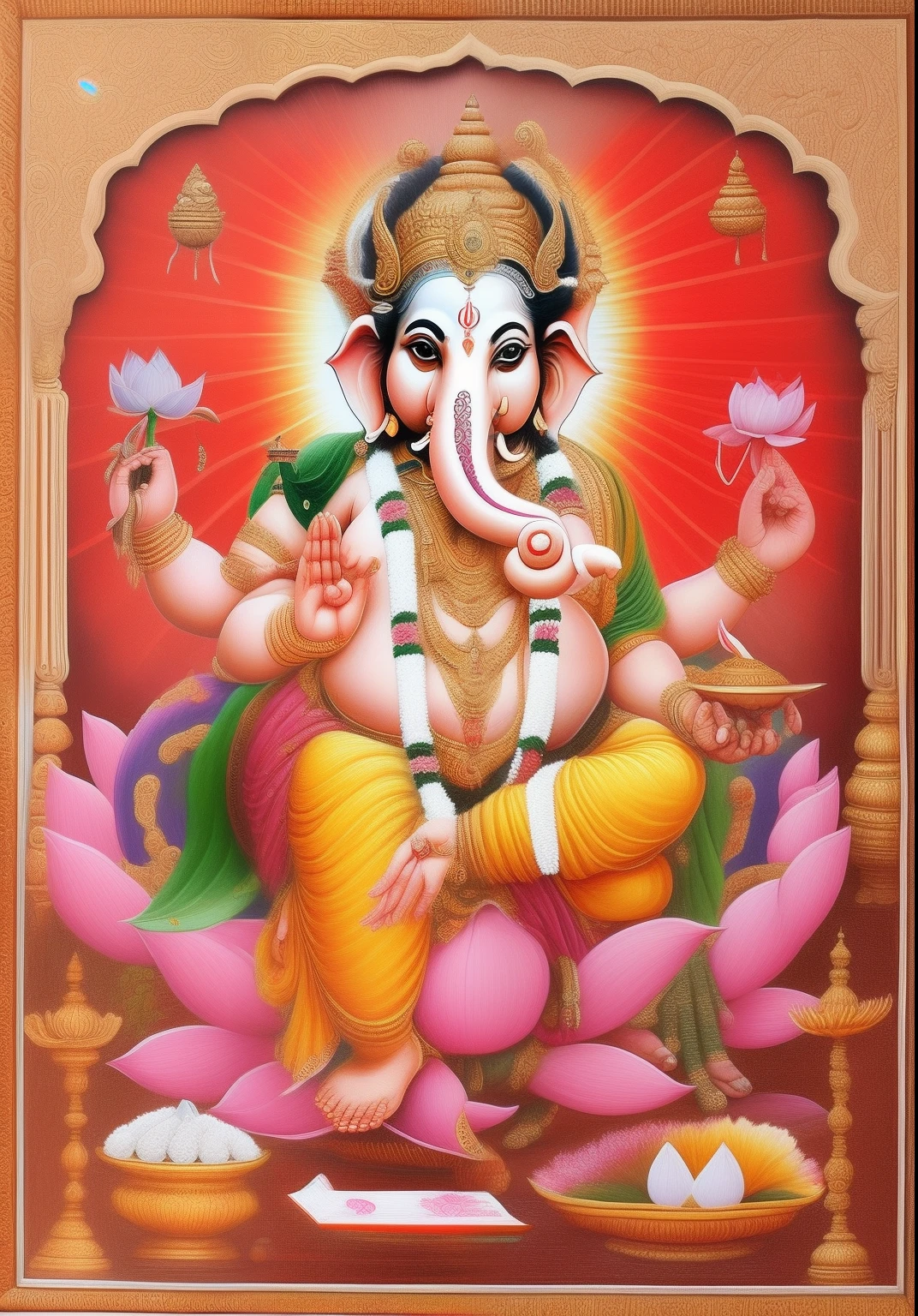 Ganesha play with mause







