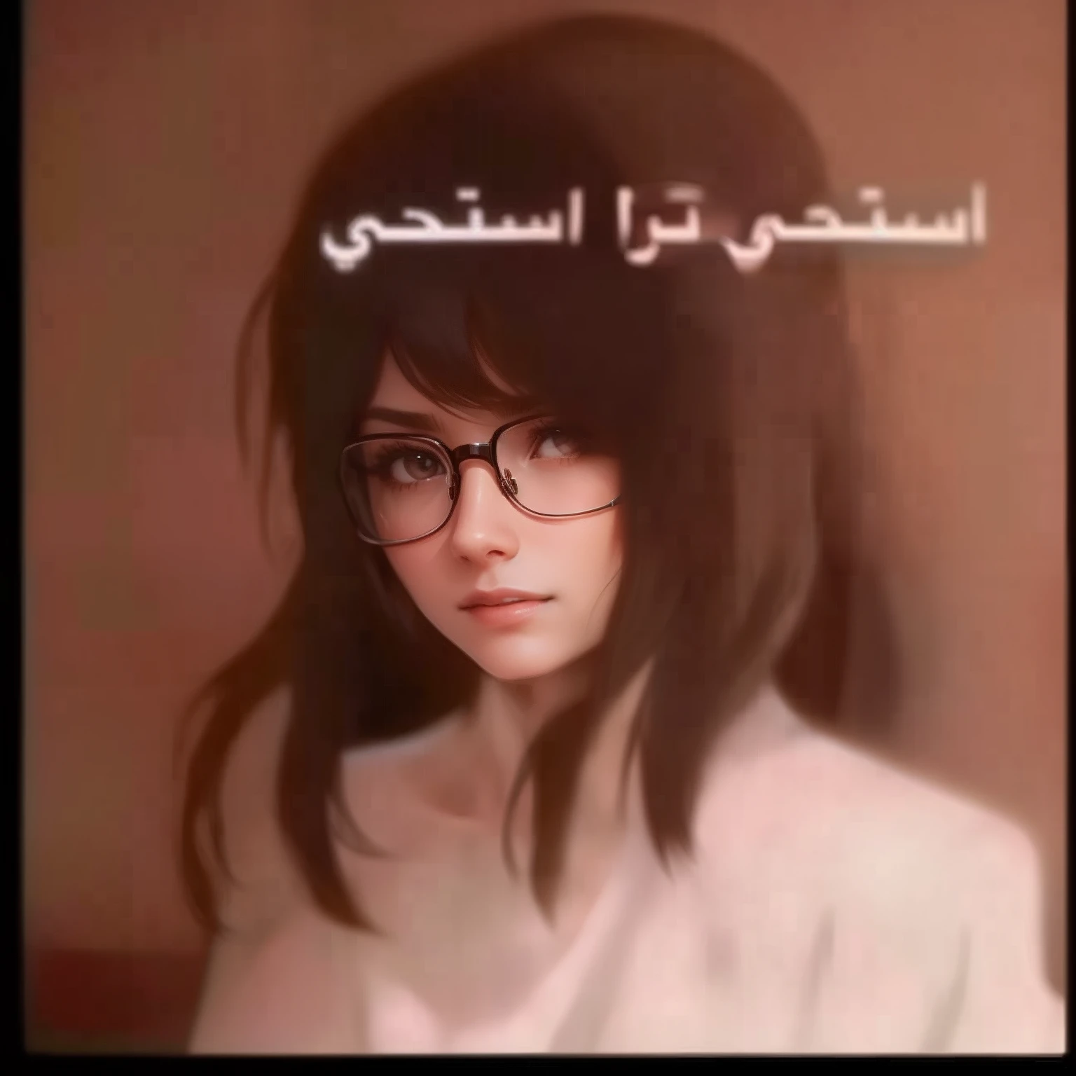 high quality face ,wearing glasses